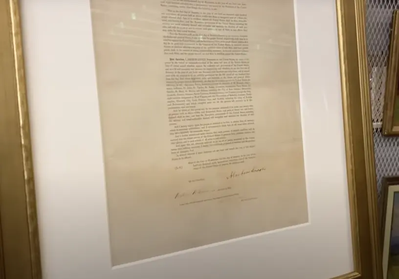 Emancipation Proclamation signed by Abraham Lincoln